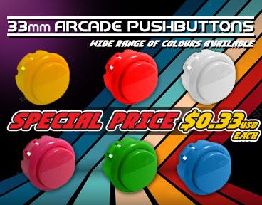 33mm Arcade Pushbutton SALE