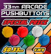 33mm Arcade Pushbutton SALE