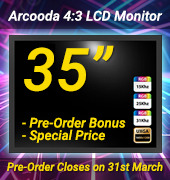 35 inch 4:3 Ratio Arcooda Retro Gaming LCD Monitor