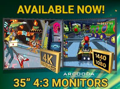 35 inch 4k and 1440x1080 4:3 LCD Arcade Monitors