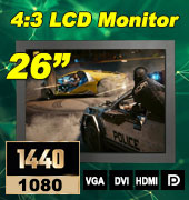 26" 1440x1080 4:3 LCD Monitor