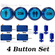 33mm Translucent Player 1 & 2 & Coin Arcade Push Button Set - Blue