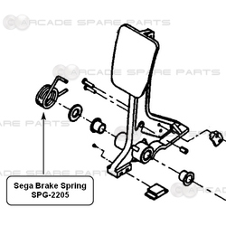 Sega Parts  SEGA Initial D Arcade Stage Brake Spring