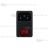 Inlet Power Switch Socket with Fuse for Arcade Cabinet - Rectangle Type