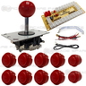 Single Player Joystick, Buttons and USB Encoder Kit - Red