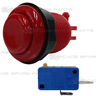 American Style Concave Push Button - Red (E Series)