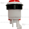 33mm Button with White Rim and Flat Plunger - Red
