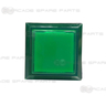Illuminated Square Button - Green - Front View
