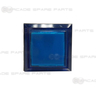 Illuminated Square Button - Blue - Front View