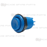 Blue Concave Push Button - Angle View