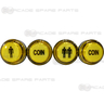 33mm Translucent Player and Coin Button Set - Yellow
