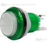 33mm Button with Translucent Rim and Convex Plunger - Green