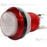 33mm Button with Translucent Rim and Convex Plunger - Red