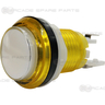 33mm Button with Translucent Rim and Convex Plunger - Yellow