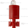 	33mm Button with Translucent Rim and Convex Plunger - Red