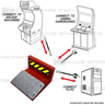 Gun Pedal Assembly with Microswitch & 3 Pin Wiring Harness for Arcade Machine - Red